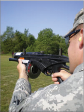 U.S. Soldier Firing an FN-303 Less Lethal Launching System